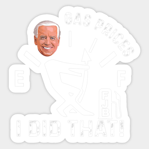 Gas Pump Gas Prices I Did That Funny Joe Biden Meme Sticker by patelmillie51